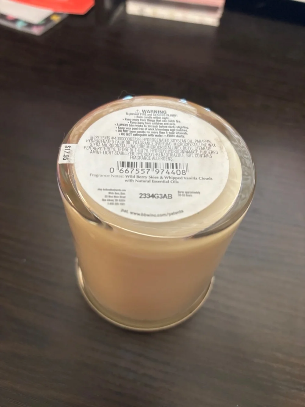 Bath and Body Works Among the Clouds Single Wick Candle - Picture 3 of 3